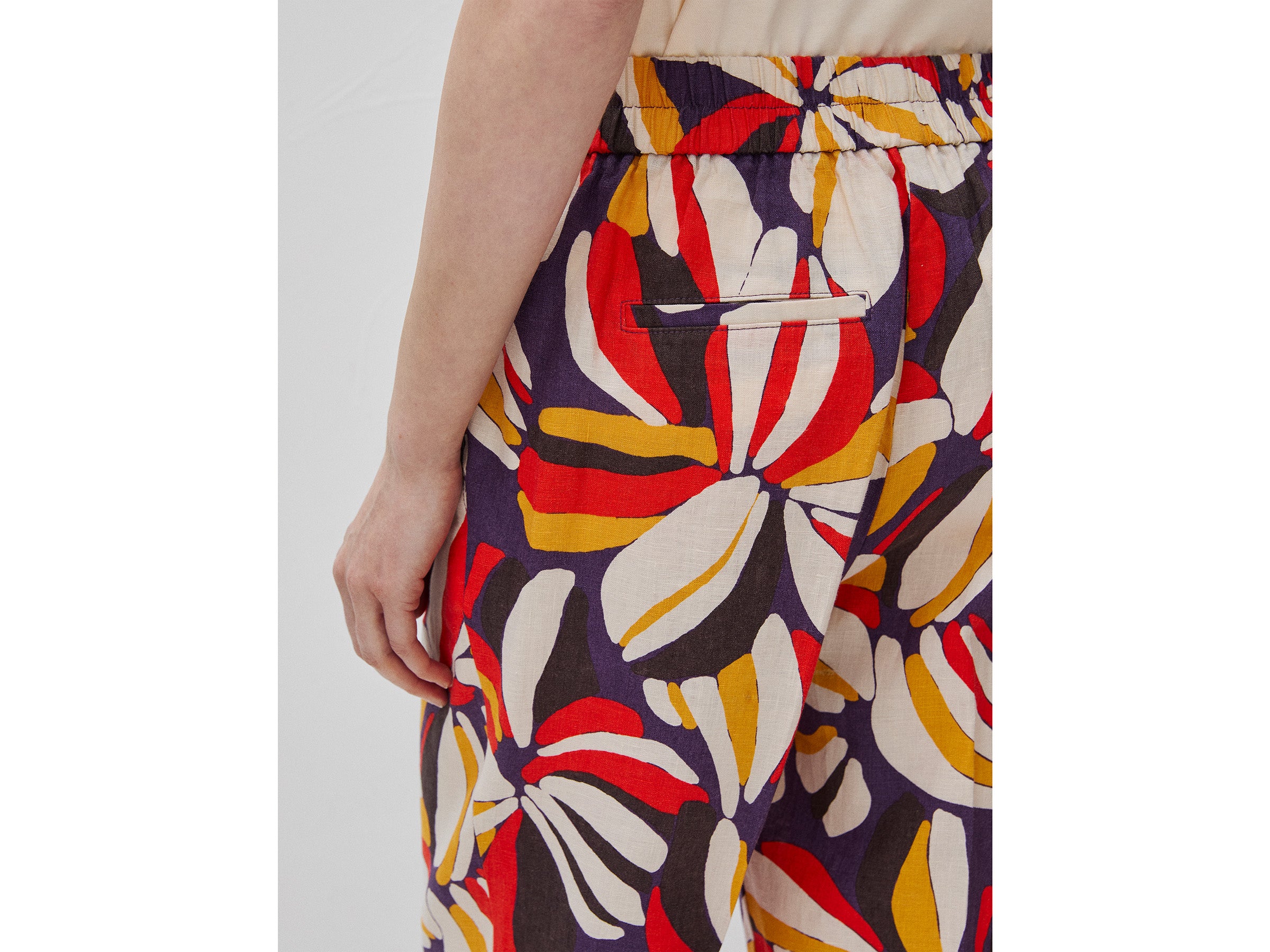 Joggers estampados em linho puro - ucb_image_FY