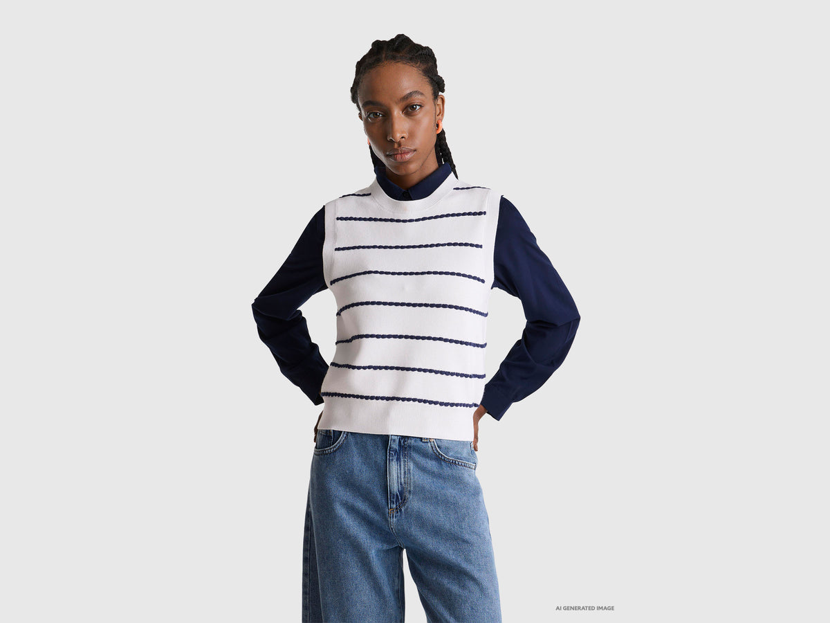 Colete jacquard em mistura de viscose - ucb_image_F