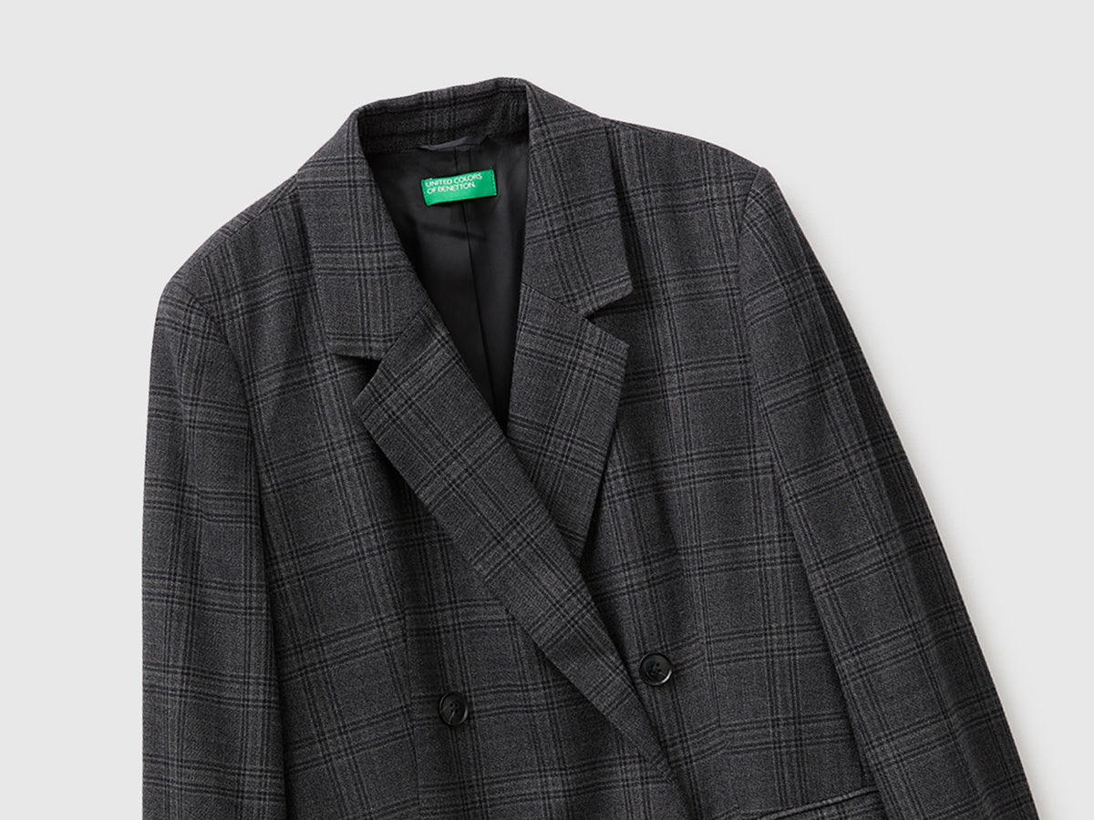 Blazer tartan trespassado em viscose mista - ucb_image_FY