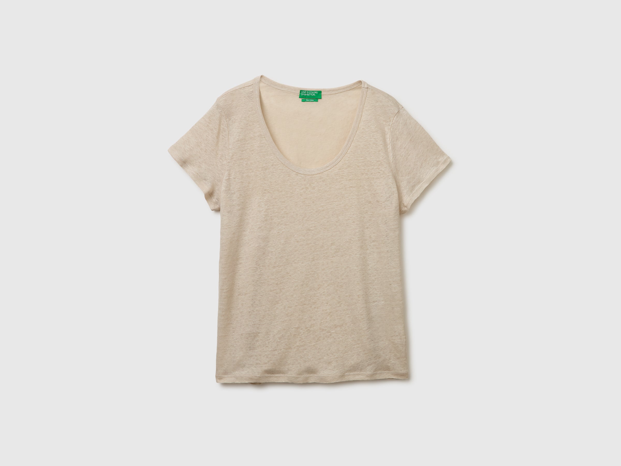 Round-neck T-shirt in pure linen - ucb_image_FS