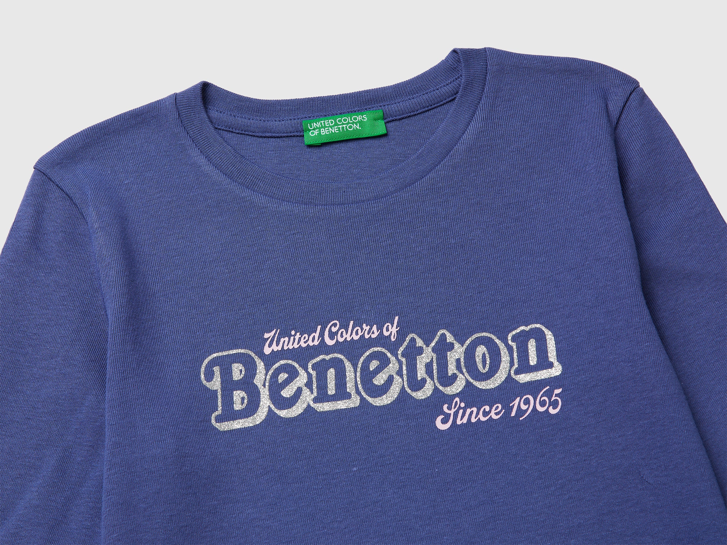 T-shirt com logótipo glitter em algodão orgânico - ucb_image_DS1