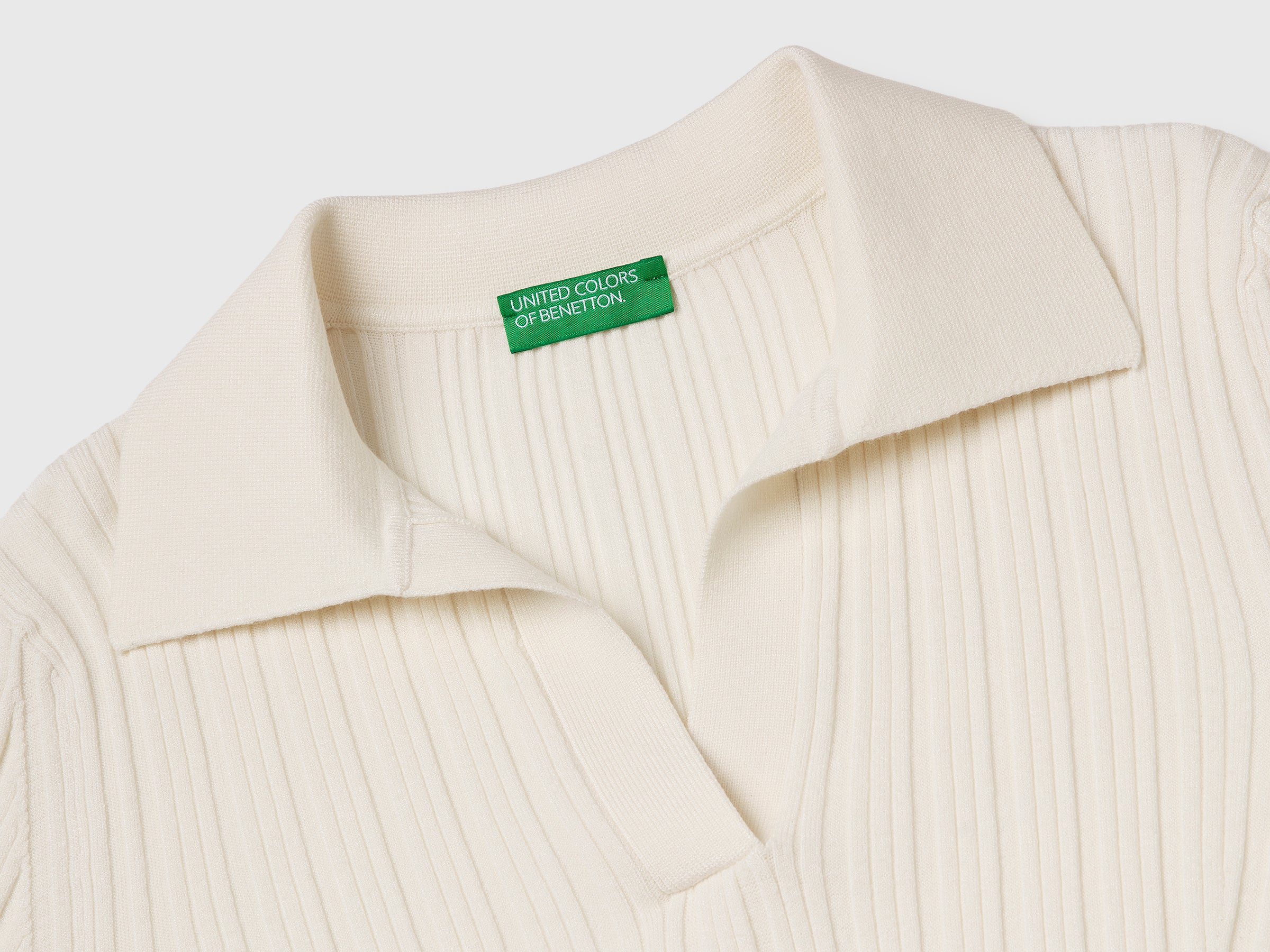 Ribbed sweater with polo collar - ucb_image_DS1