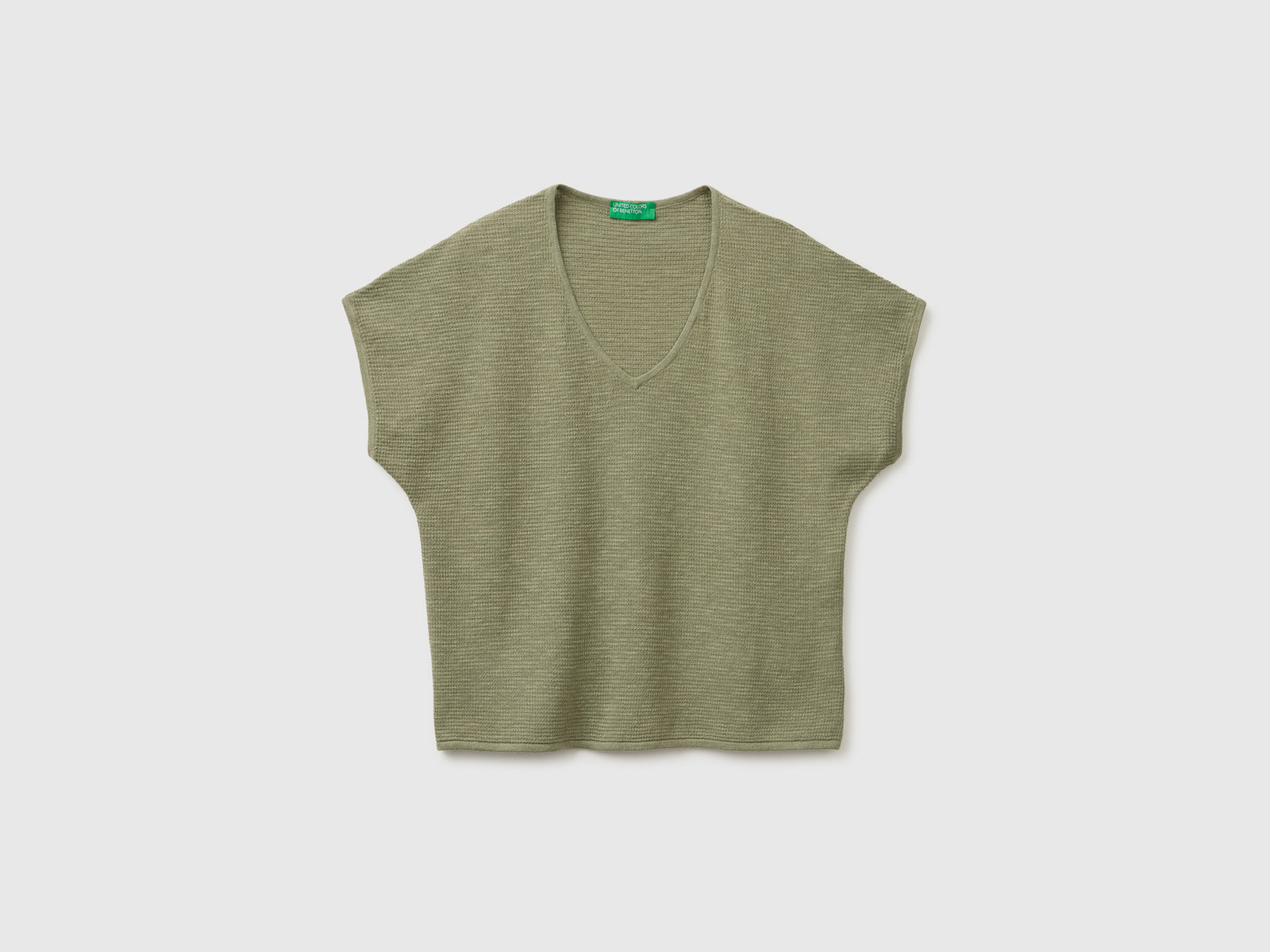 V-neck sweater in linen blend - ucb_image_FS