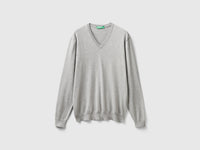Camisola em algodão puro com decote em V - ucb_image_FS