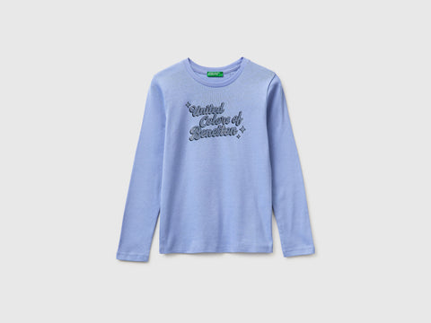 T-shirt com logótipo glitter em algodão orgânico - ucb_image_FS