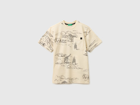 Printed T-shirt with pocket - ucb_image_FS