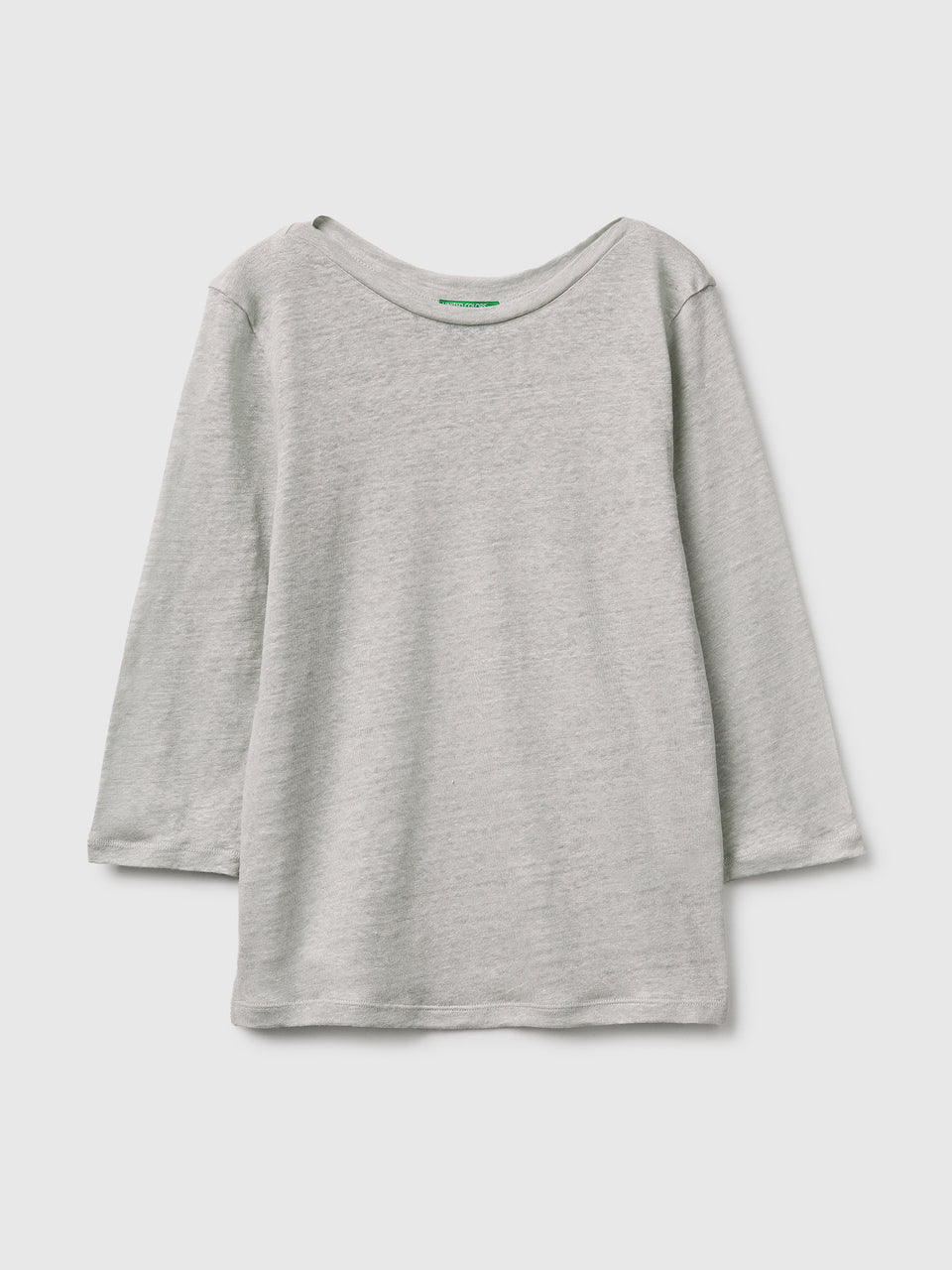 Boat-neck T-shirt in pure linen - ucb_image_FS