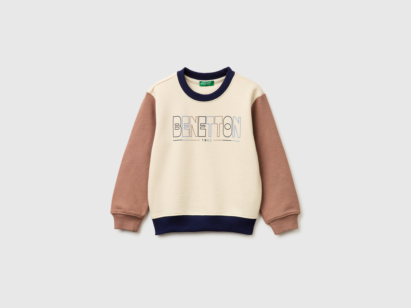 Organic cotton sweatshirt with logo print - ucb_image_FS