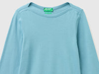 Slim fit t-shirt with boat neck - ucb_image_DS1