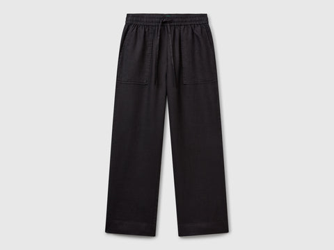 Trousers in pure linen with elastic - ucb_image_FS