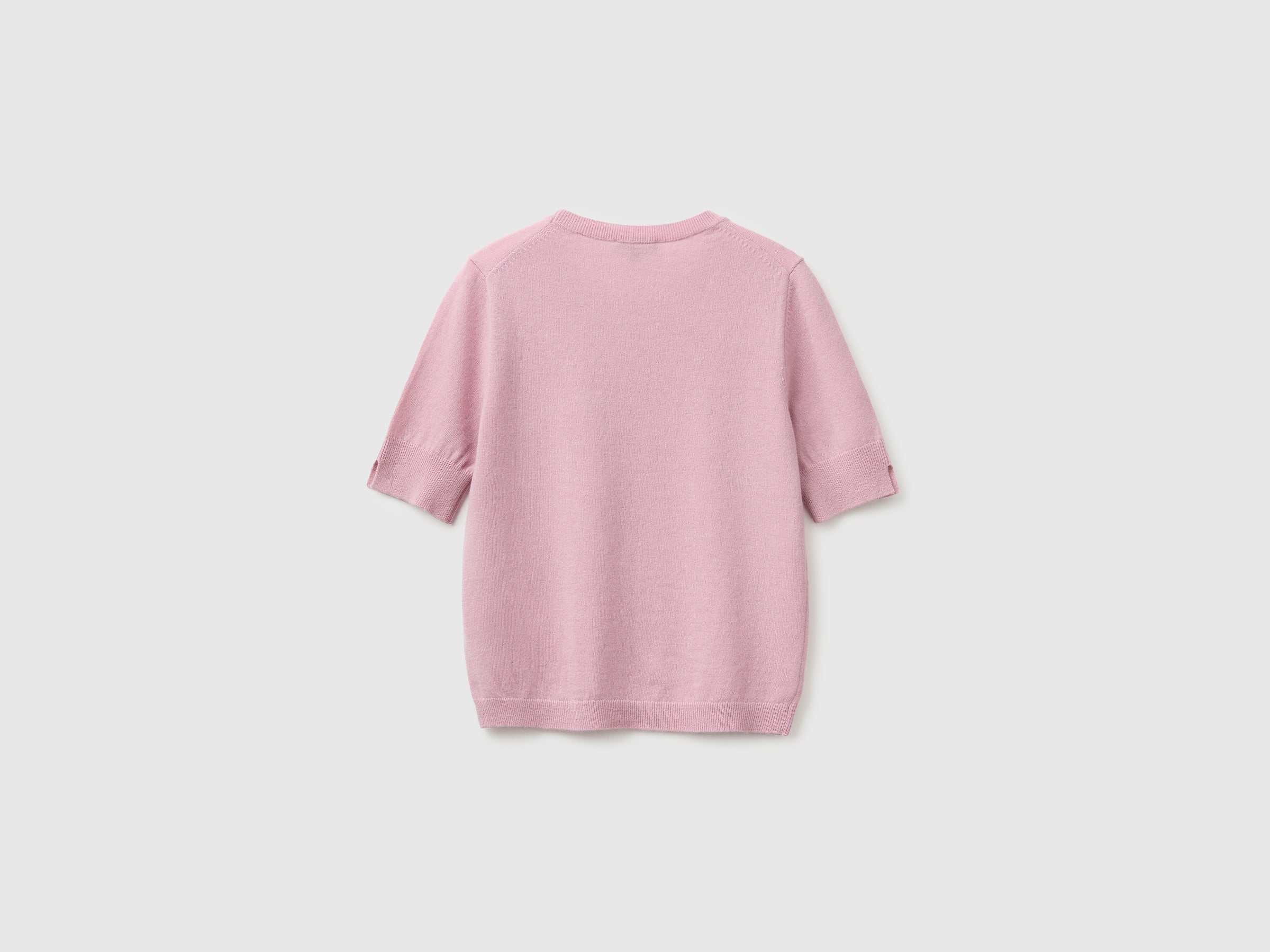 Camisola de manga curta lilás em pura lã Merino - ucb_image_BS