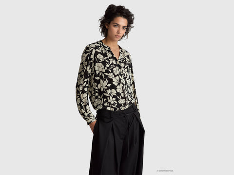 Blusa coreana com estampa floral - ucb_image_F