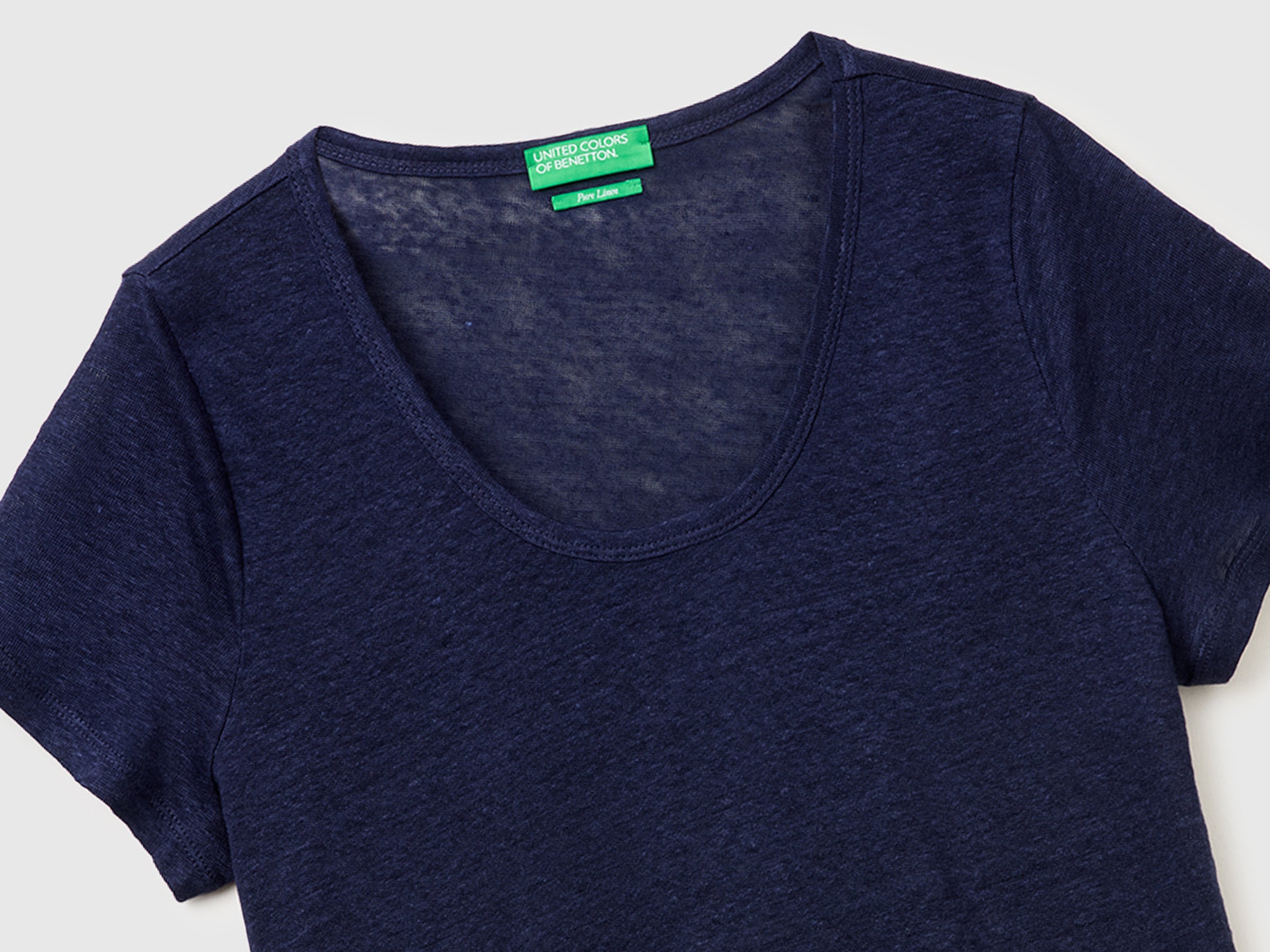 Round-neck T-shirt in pure linen - ucb_image_DS1