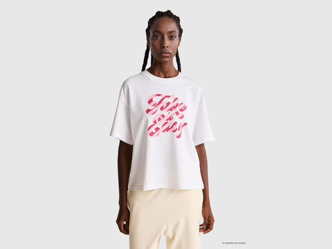T-shirt com estampa slogan - ucb_image_F