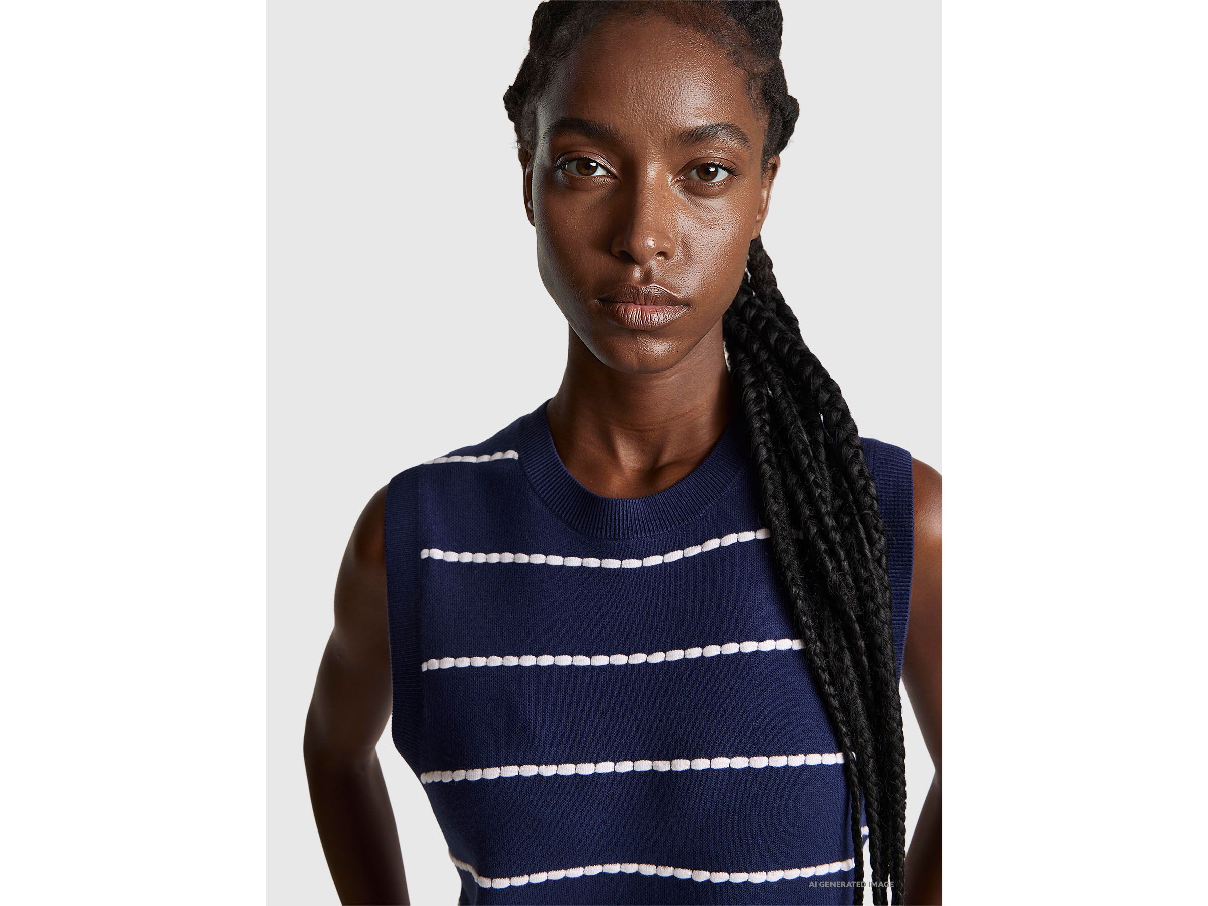 Colete jacquard em mistura de viscose - ucb_image_FY