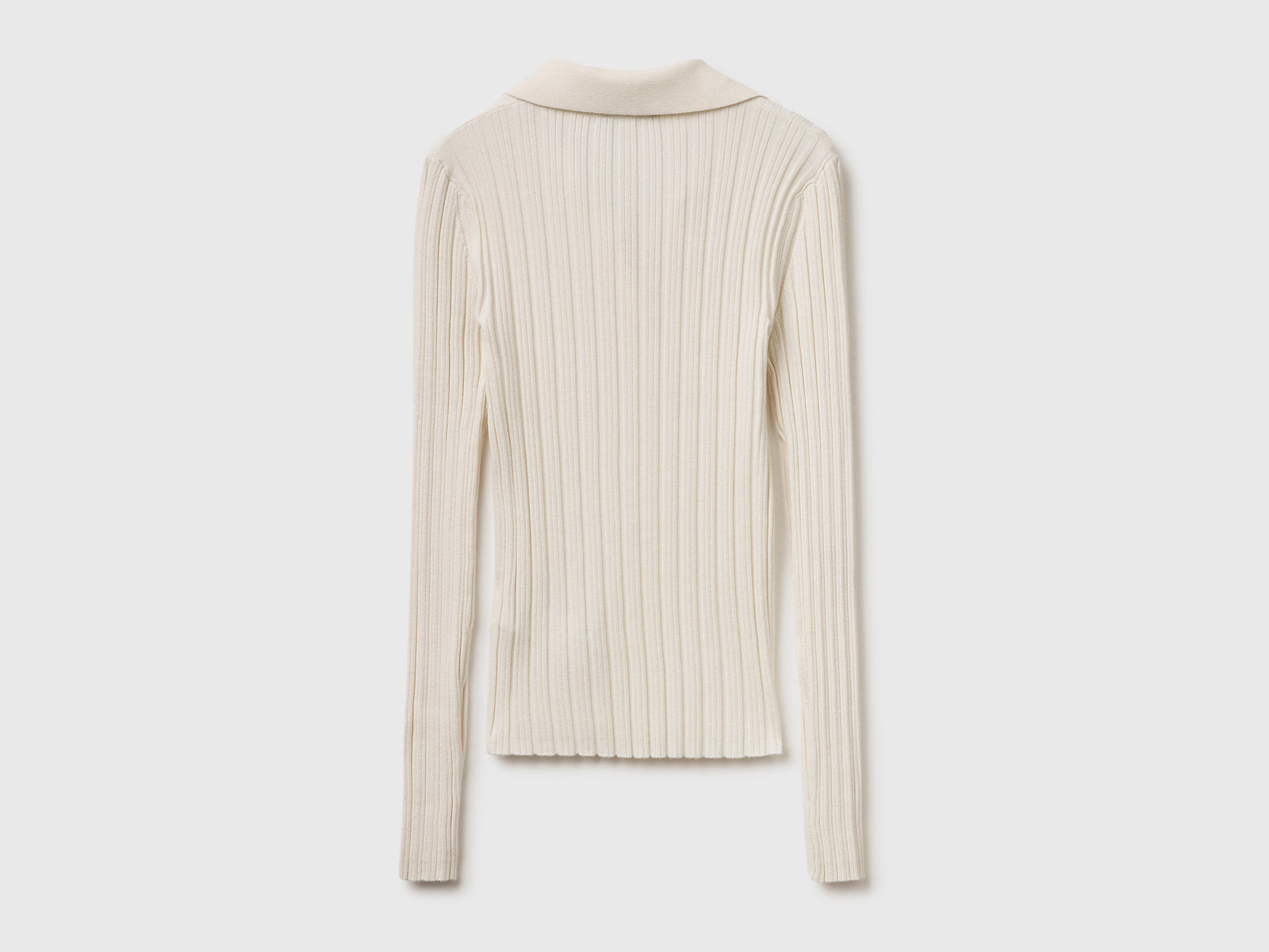 Ribbed sweater with polo collar - ucb_image_BS