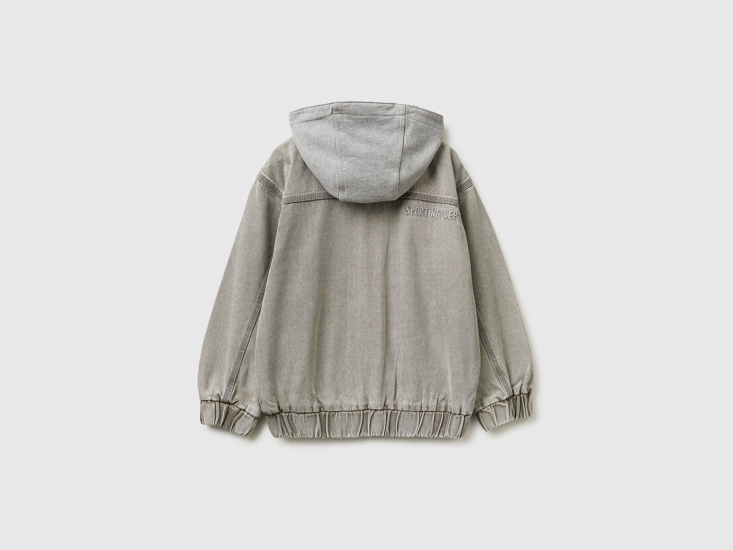 Denim bomber jacket with fleece hood - ucb_image_BS