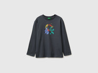 T-shirt com estampa logótipo em algodão orgânico - ucb_image_FS