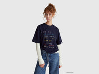 T-shirt blu scuro con stampa Coco Capitán - ucb_image_F