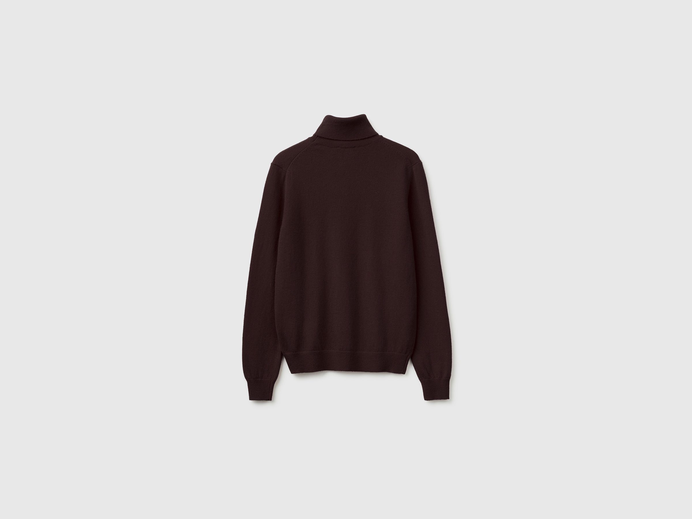 Camisola de gola alta chocolate em pura lã Merino - ucb_image_BS