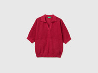 Perforated polo shirt in linen blend - ucb_image_FS