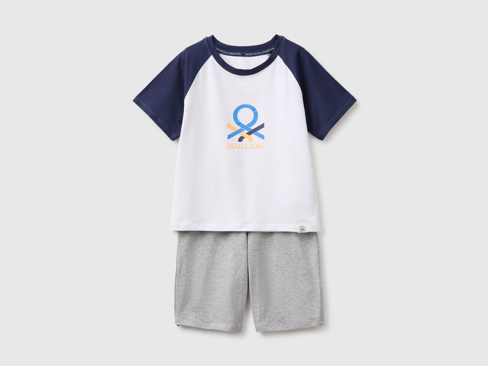 Pijama curto em algodão estampa logótipo - ucb_image_FS