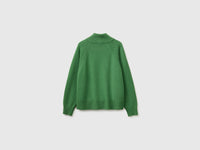 Camisola de gola alta com botões 100% lã - ucb_image_BS