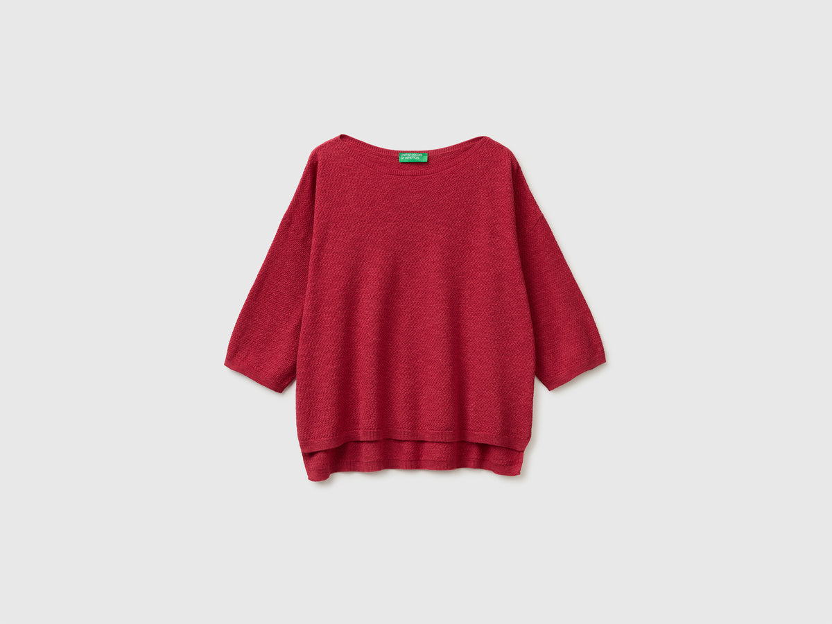 Boxy fit linen blend sweater - ucb_image_FS
