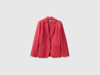 Blazer de abotoadura simples em linho puro - ucb_image_FS