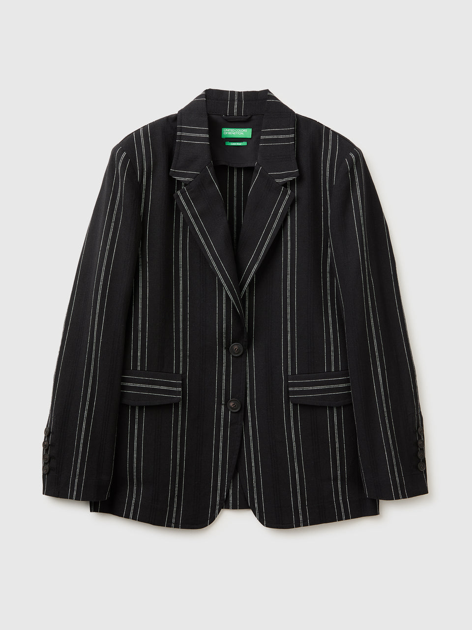 Striped linen blend blazer - ucb_image_FS