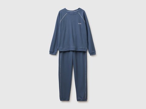 Pijama 100% algodão efeito colmeia - ucb_image_FS