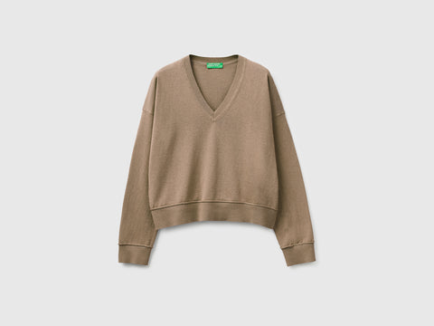 V-neck sweater in cotton and wool - ucb_image_FS