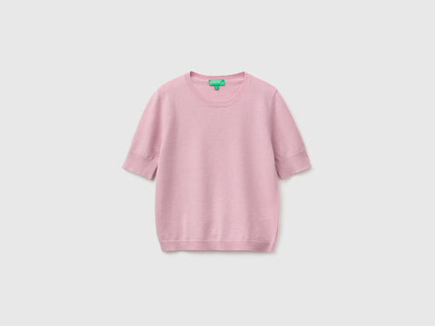 Camisola de manga curta lilás em pura lã Merino - ucb_image_FS