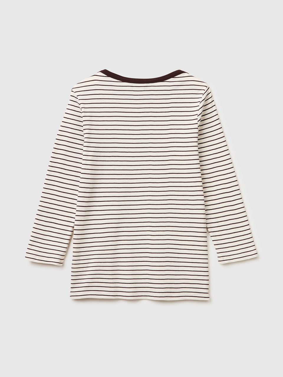 T-shirt às riscas com decote à barco - ucb_image_BS