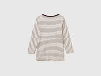 T-shirt às riscas com decote à barco - ucb_image_BS