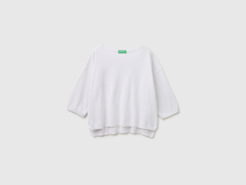Boxy fit linen blend sweater - ucb_image_FS