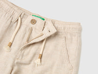 Linen blend cargo Bermuda shorts - ucb_image_DS1