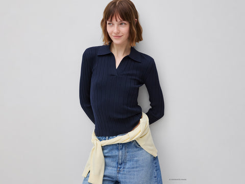 Camisola canelada com gola polo - ucb_image_F