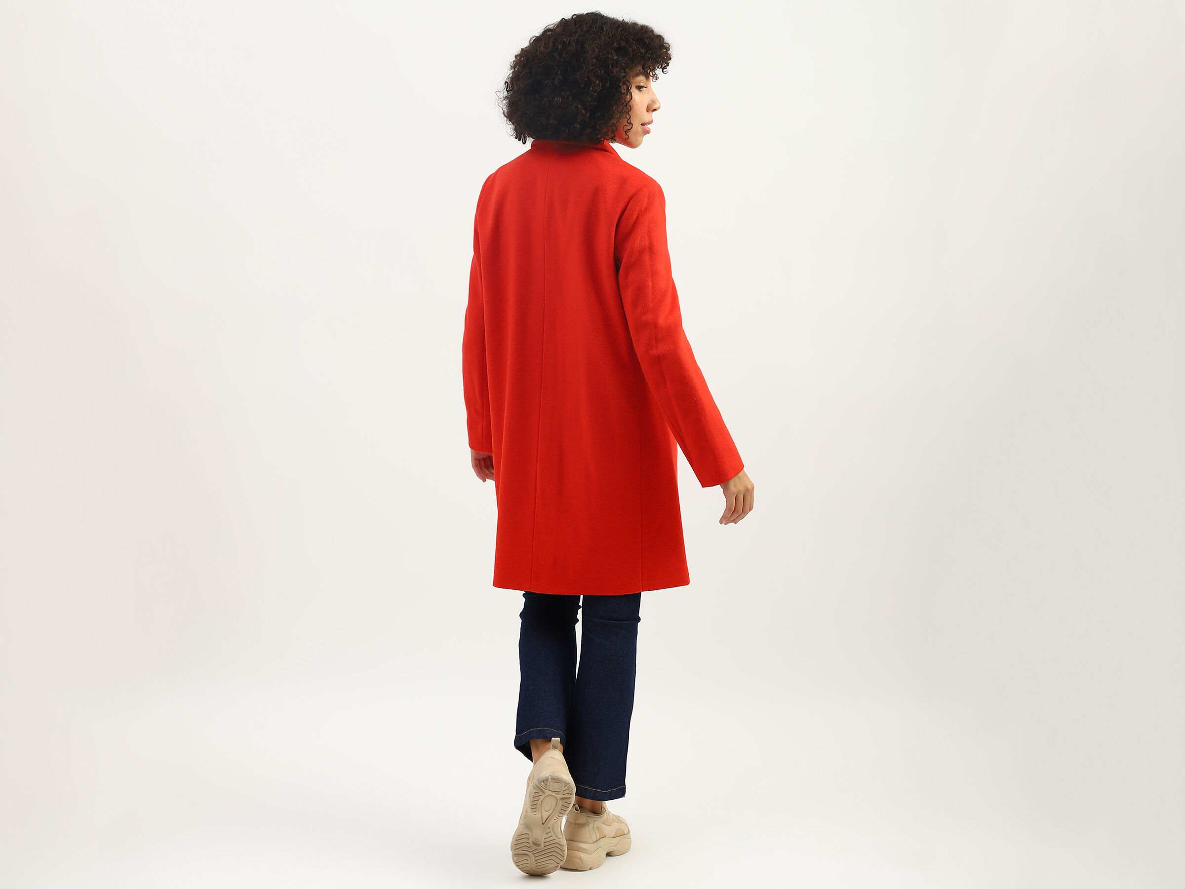L/S LAPEL COLLAR KNEE LENGTH COAT image number 2