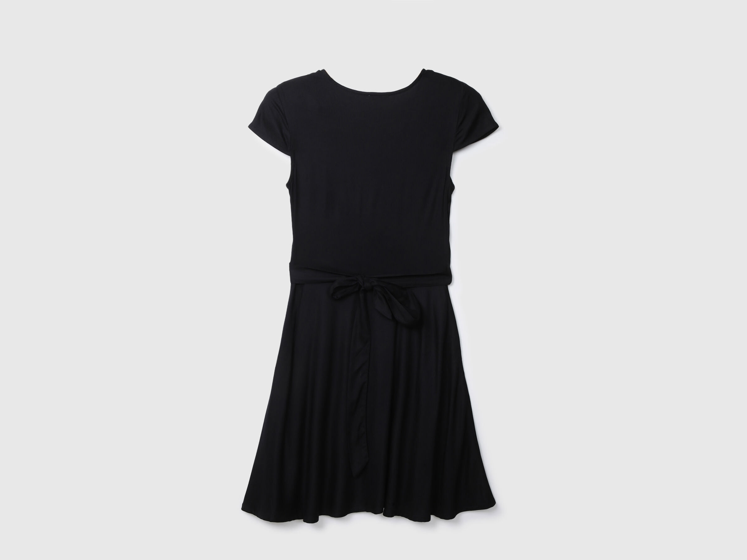 Short Sleeve Solid Wrap Dress image number 6