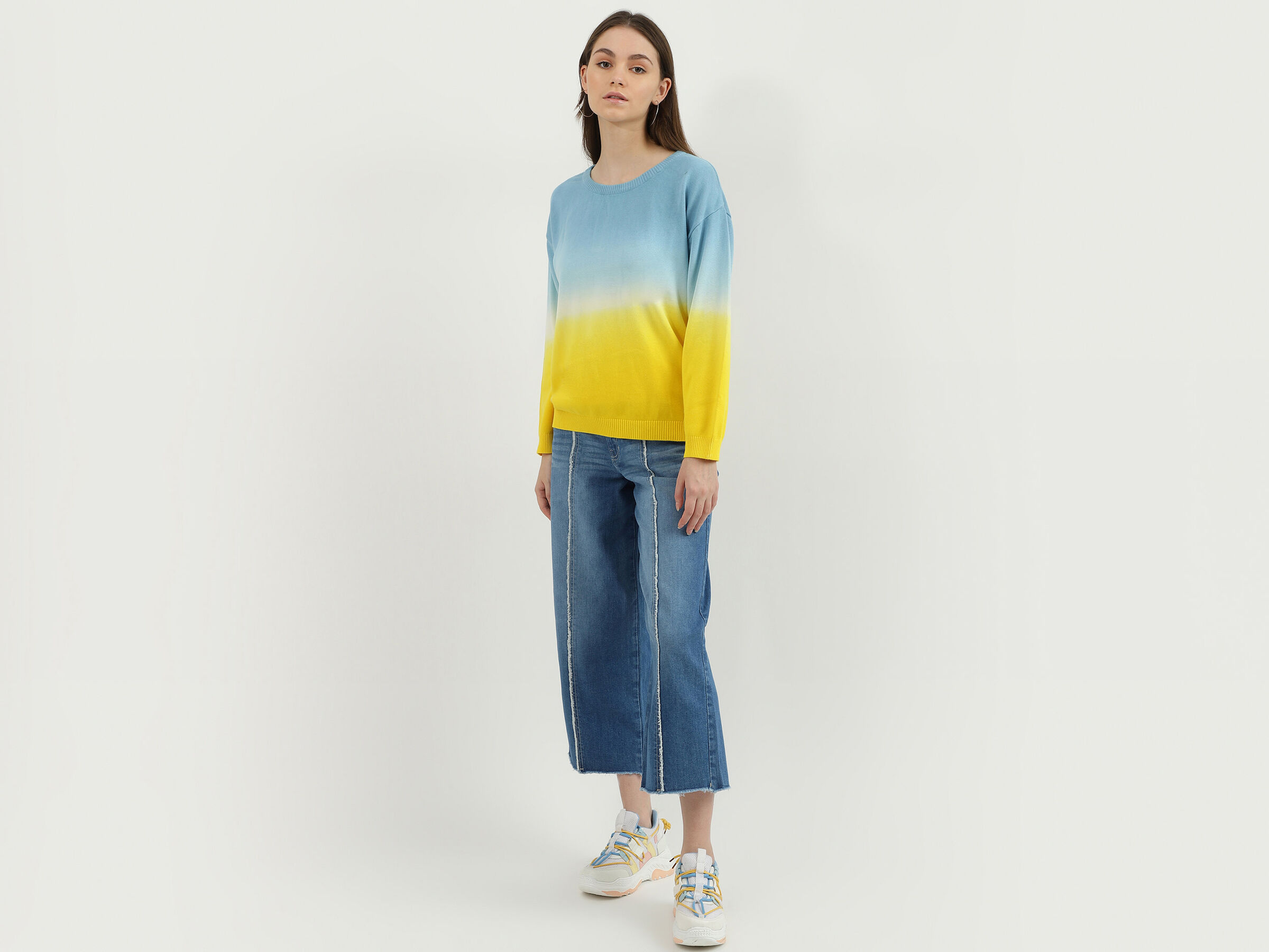 F/SLV&nbsp;SLEEVE OMBRE TRICOT image number 3