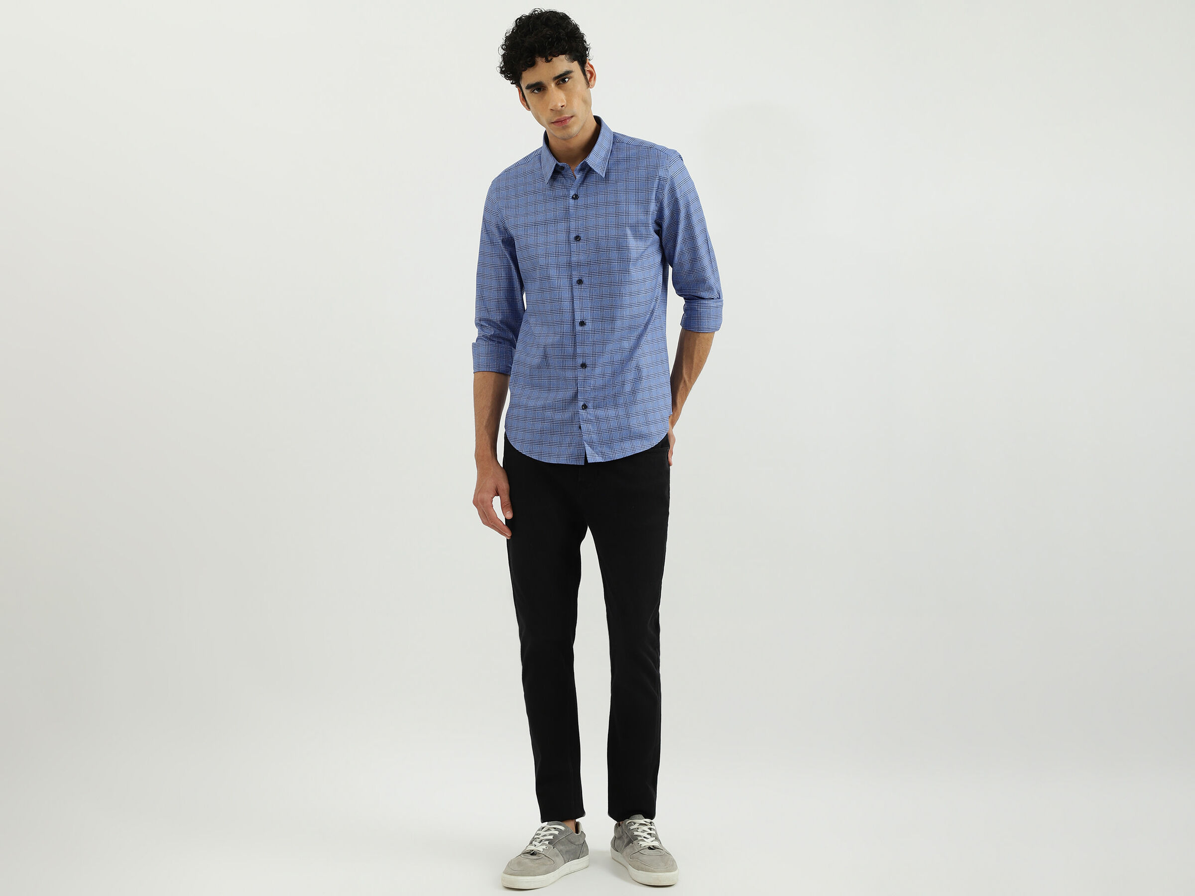 F/S GRINDLE CHECK DRESS SHIRT image number 3