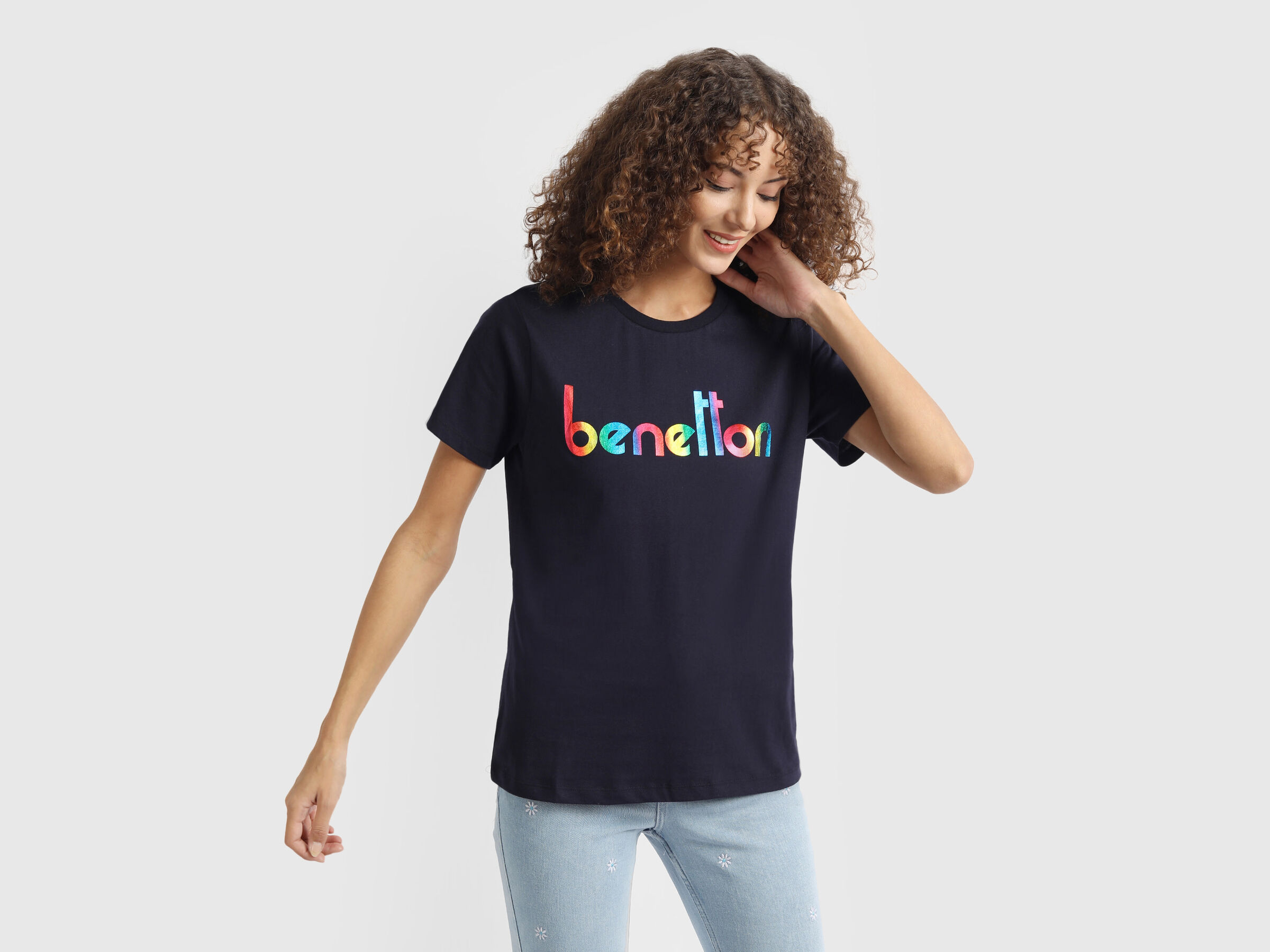 Iconic T-Shirt with Benetton Text image number 1