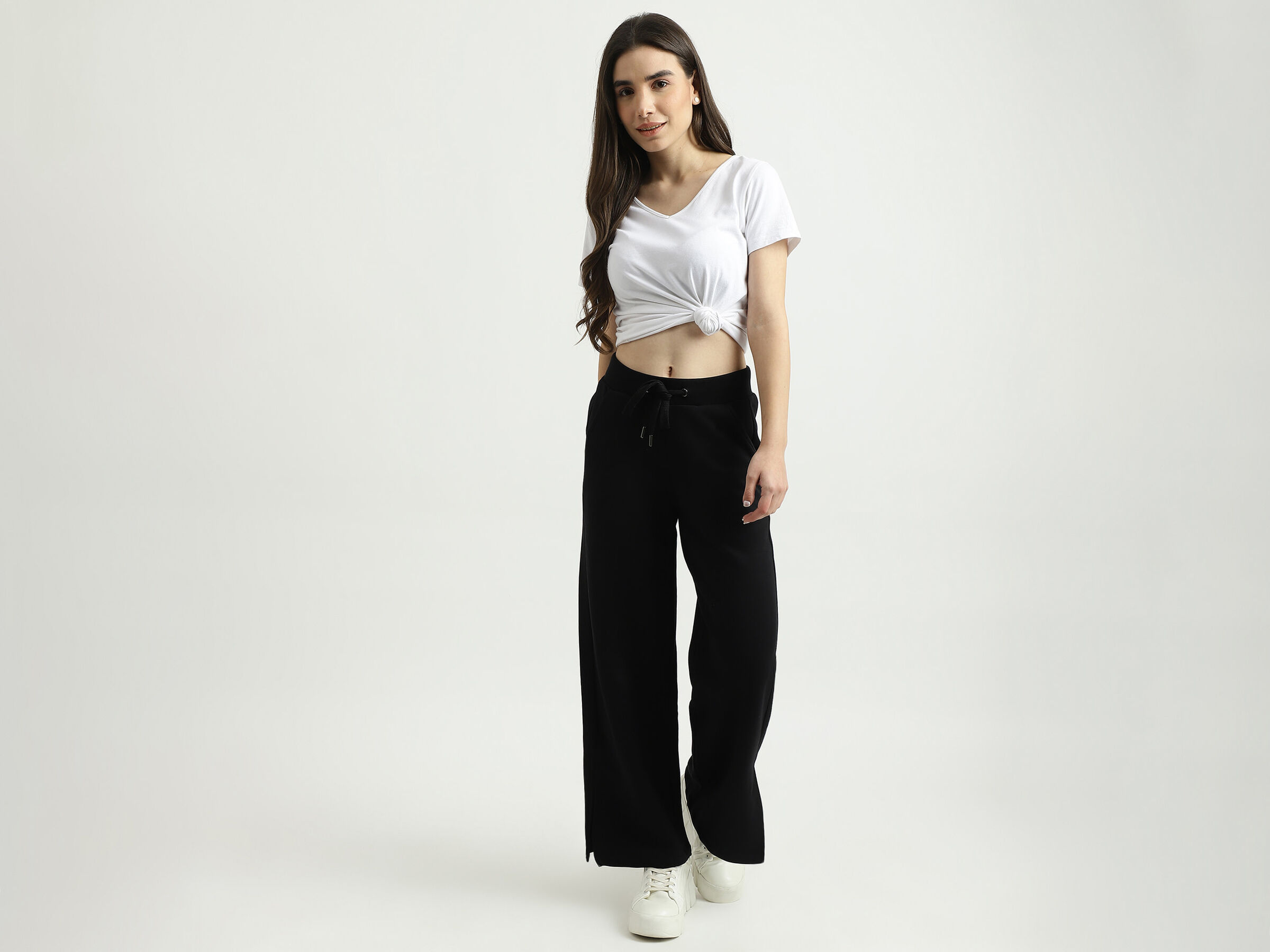 WIDE LEG JOGGER WITH SIDE SLIT image number 3
