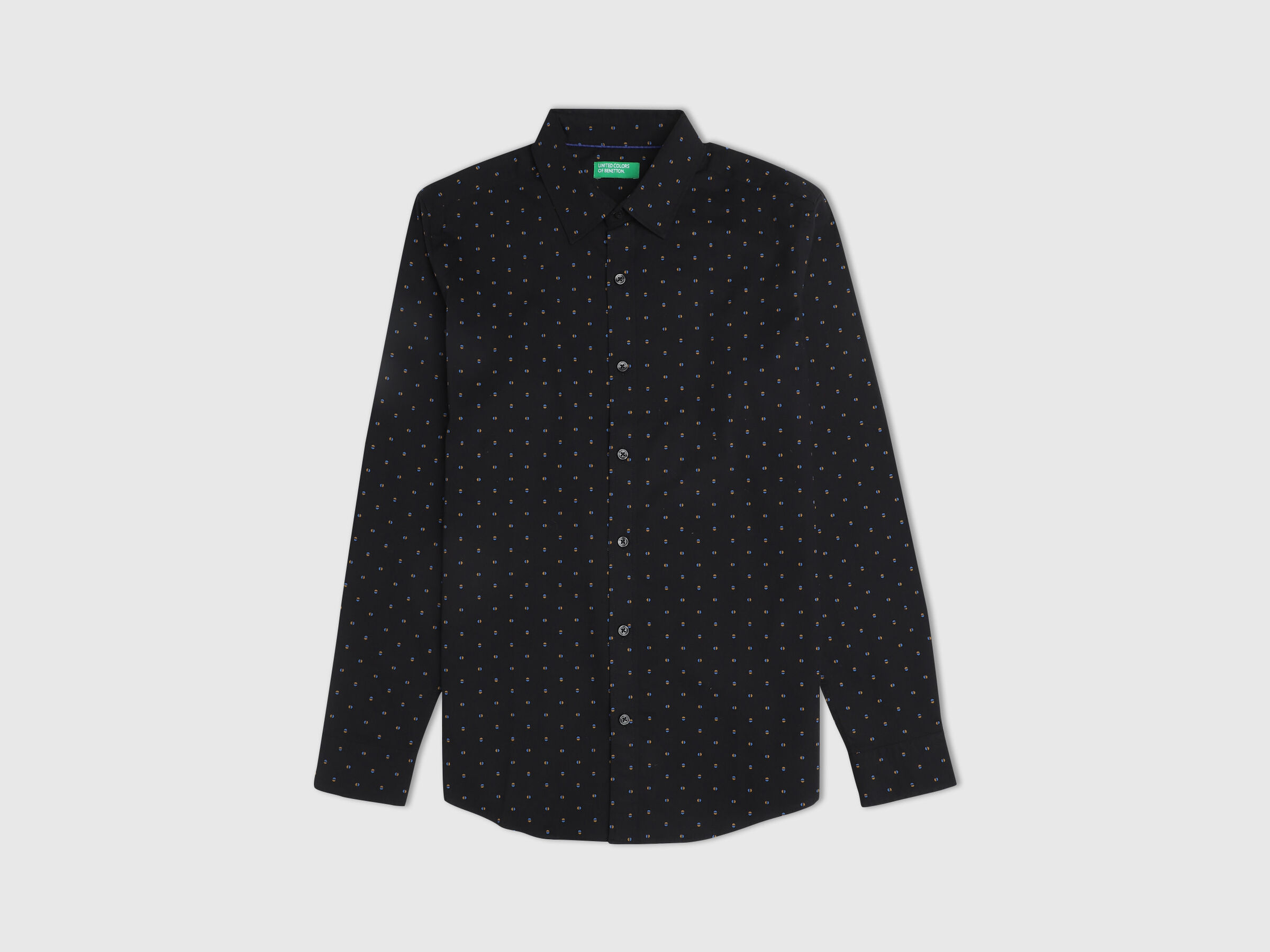 Full Sleeves Stretch Poplin  Half Circle Print Sh image number 5