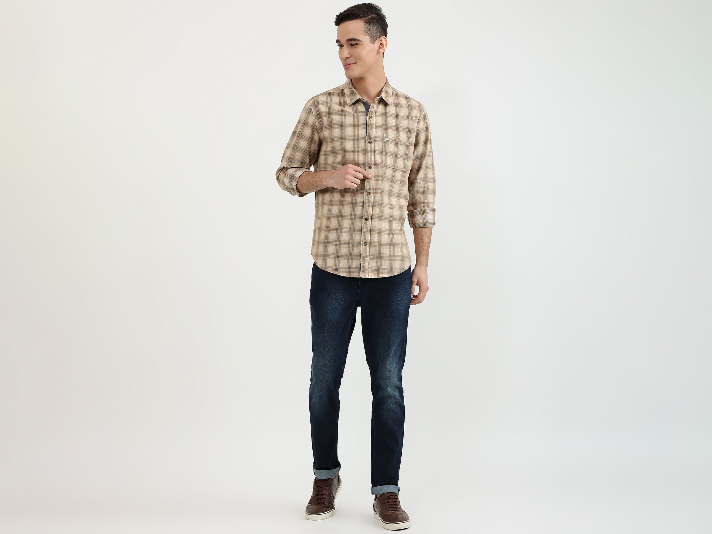 F/S CORDUROY CHECK SHIRT image number 3