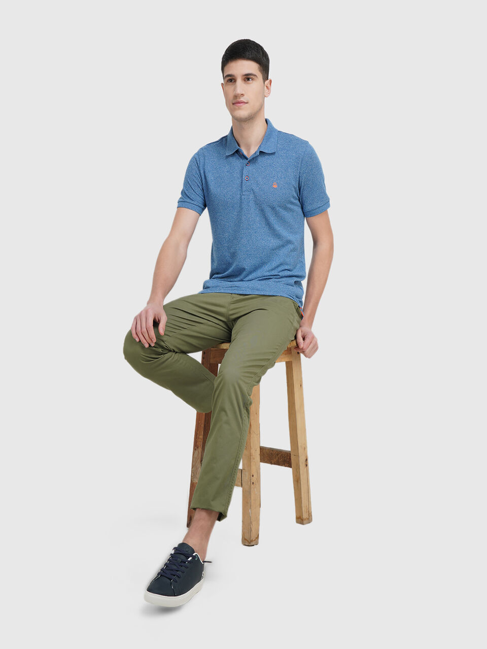 Slim fit twill trousers image number null