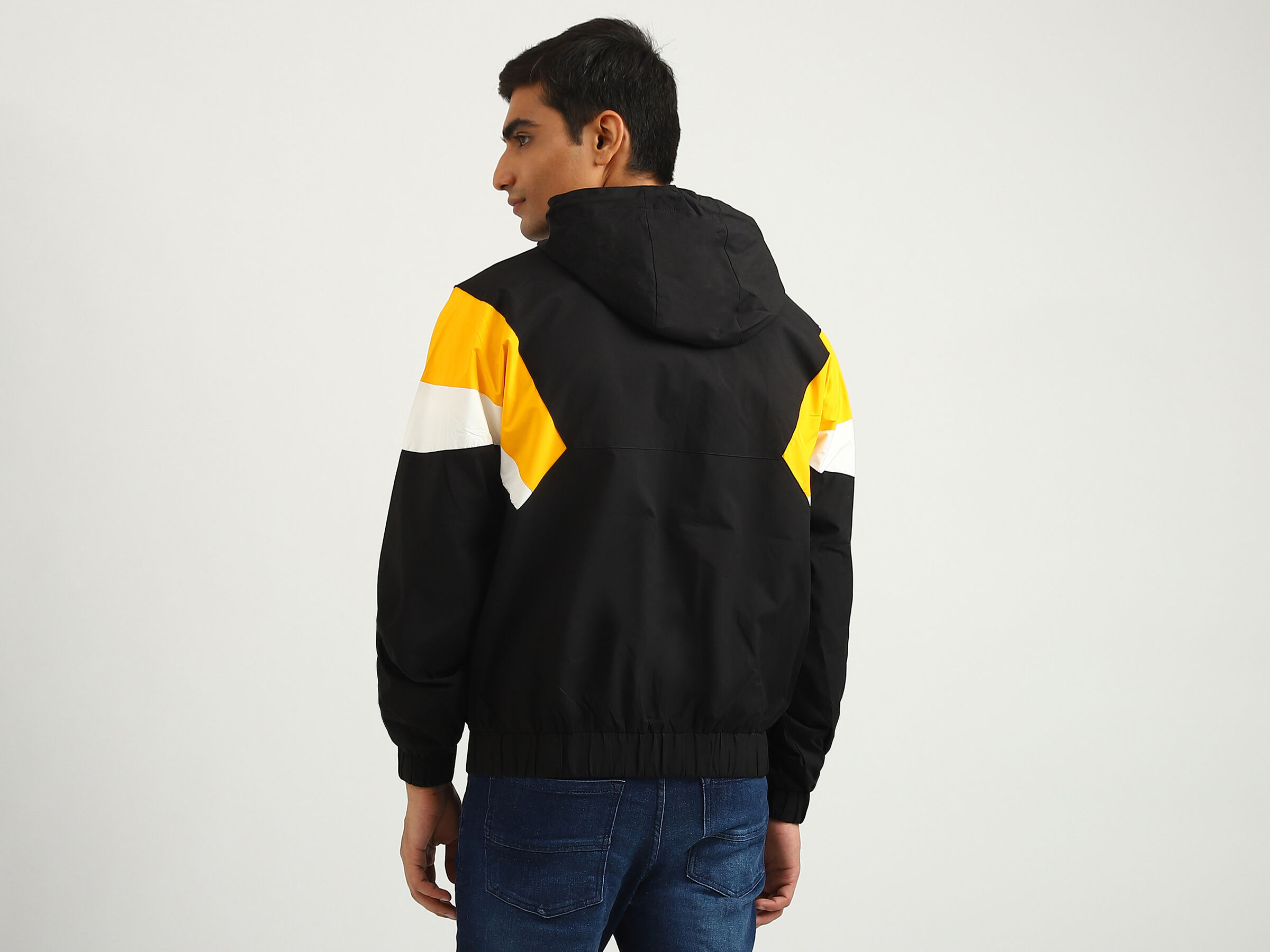 RAGLAN SLEEVE COLOR BLOCK JACKET image number 2