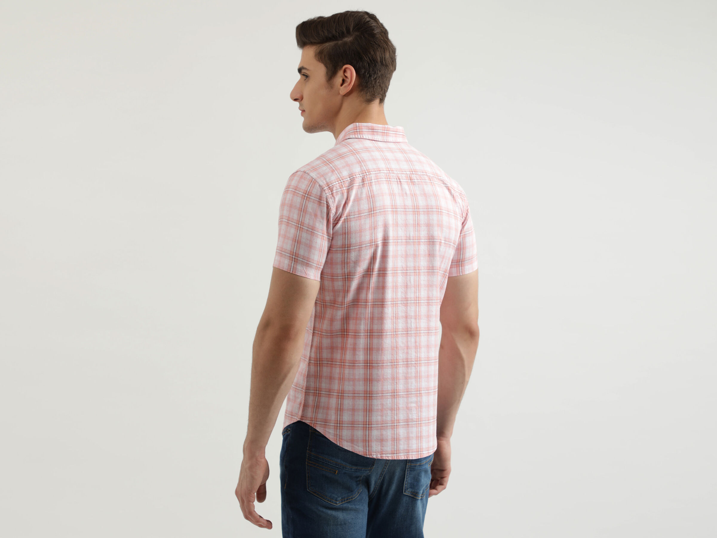 Half Sleeve Lyocell Check Shirt image number 2