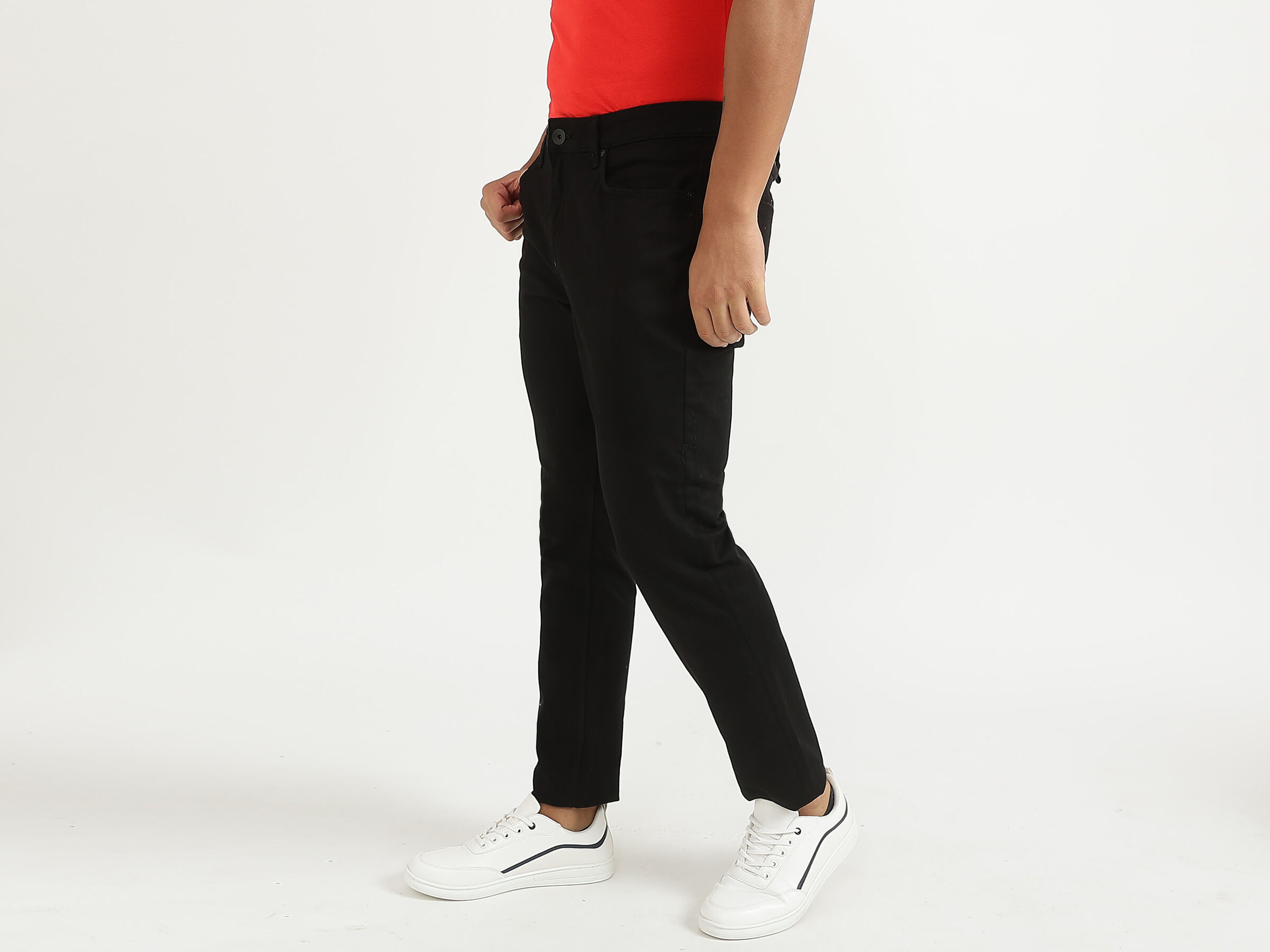 SKINNY FIT BASIC HI IQ BLACK JEANS image number 1